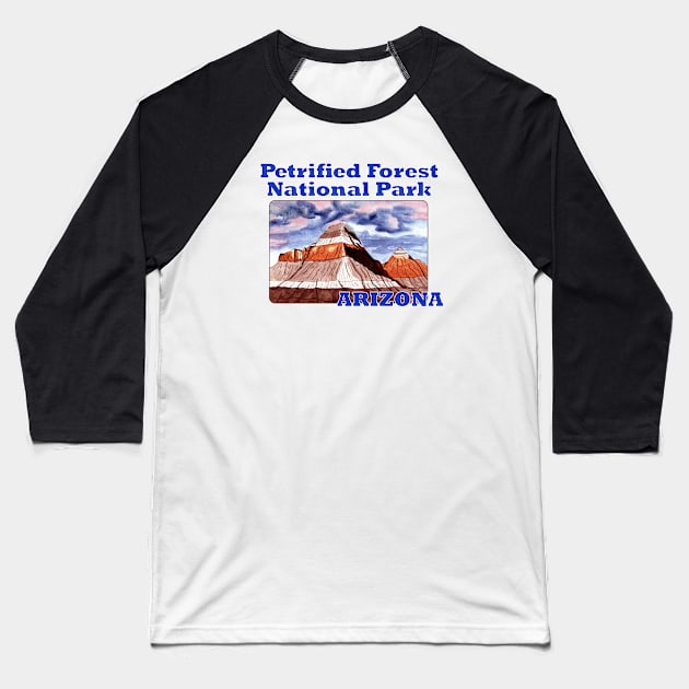 Petrified Forest National Park, Arizona Baseball T-Shirt by MMcBuck